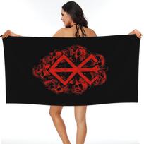 Berserk Sacrifice Mark Demon Sword And Magic  Beach Towel Soft Microfiber Quick Dry Absorbent Quick Towels For Swimming 70x140 cm
