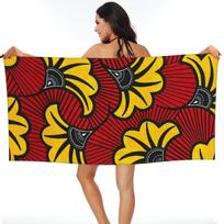 African Ankara Wax Print Beach Towel Soft Microfiber Quick Dry Absorbent Quick Towels For Swimming 70x140 cm