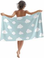 Watercolor Blue Sea Turtle Coral Starfish Print Beach Towel Microfiber Quick Dry Soft Towel For Kids Nautical Beach Trip 50x100cm