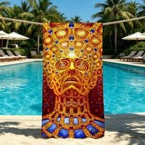 Alex Grey Trippy Psychedelic Art Towel For Outdoor Camping Beach Towel Super Absorbent Quick-Drying Summer Towel STJ40x70CM