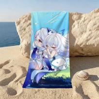 Game Genshin Impact Skirk Beach Towel For Beaches Yoga Studios Gyms Hot Springs Swimming Pools And Picnics STJ40x70CM
