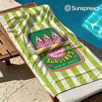 Sardine Can Design Quick Drying Bath Towel Microfiber beach towel light weight swimming camping yoga beach out 50x100cm