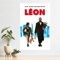 Leonas Professionalas Filmo Plakatas Sieninė Danga Sienos Menas Estetiškas Kambario Dekoras Klasikinis Filmas Sienos Kabinamas Miegamajam Bendrabučiui Svetainei 40X60CM black