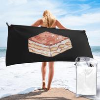 Tiramisu Beach Towel Soft Microfiber Quick Dry Absorbent Quick Towels For Pool 70x140 cm