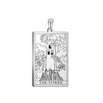 Dawapara The Major Arcana Tarot Cards Vintage Amulet Pendant for Necklaces Accessories Wholesale Stainless Steel Silver