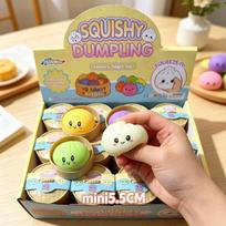 Mini Squishy Dumpling Steamed Bun Soft Squeeze Toy Popular Fidget Sensory Anxiety Stress Relief Vent Toys Party Favor