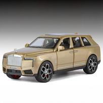 1:32 Rolls Royce Cullinan Luxury SUV Alloy Metal Diecast Model Car Sound And Light Pull Back Children Toy Car Birthday Gifts Kid auksas