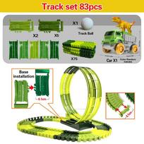 Dinosaur Climbing Race Track Car Toy Bend Flexible Racing Track Playset Educational Toys for Children Boys Gilrs Birthday Gift