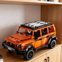 Techninė 1:14 G500 Profesionalios linijos visureigio statybiniai kaladėlės SUV statybinės kaladėlės Transporto priemonės žaislas Dovana suaugusiajam Orange buggy black