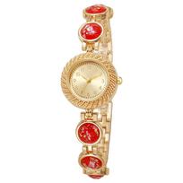 Green Jewelry Rhinestone Ladies Quartz Watch Heart Bracelet Luxury Quartz Watch  Ladies Gift raudona