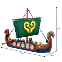 Viduramžių Karinis Vikingų Laivas Ilgas Laivas Modelis Statybiniai Blokiniai Figūrėlės Plytos Laivas Butelyje Juokingi Ekspertų Žaislai Vaikams