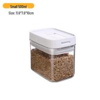 Rectangular Airtight Food-Grade Noodle Storage Jar for Kitchen gray