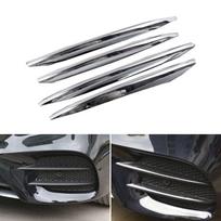 4 vnt. Automobilio stiliaus Anglies Pluošto Tekstūros Priekinių Rūko Žibintų Grotelių Dangtelio Apdailos Dalys Mercedes Benz E-Class W213 S213 C238 A238 2018 sidabras