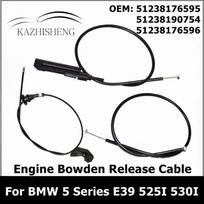 3 vnt. automobilio variklio Bowden trosas Gaubto atleidimo laidas BMW 5 serijai E39 525I 530I 51238176595 51238190754 51238176596