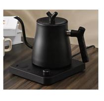 2026 1000W Elektrinis gooseneck virdulys 1000ml 304 nerūdijančio plieno kavos puodas Išmanus temperatūros LED ekranas kavai, arbatai beige