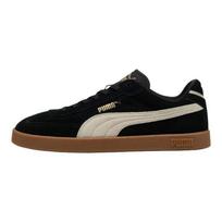 PUMA Club II Era Suede Unisex Low top Thin Sole Versatile Comfort Retro Trainers Black Beige 400717-01 35.5 black