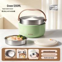 Portable Double-Layer Insulated Stainless Steel Lunch Box