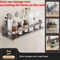Modern Minimalist Suction Cup Wall Shelf For Kitchen And Bathroom Organization 30cm