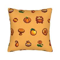 Game Stardew Valley Pillowcase Printed Polyester Cushion Cover Decorations Throw Pillow Case Cover Car Zippered 45X45Cm Peach skin 18*18(CM)-1Pcs