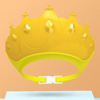 Adjustable Size Children Shampoo Cap Crown Baby Shower Cap Cartoon Bath Visor Infant Hair Shield Ear Protection Waterproof yellow