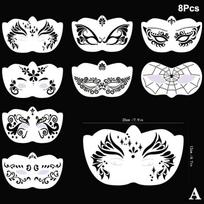 Face Paint Stencils Professional Body Art Paint Stencils Reusable For Adults Kids Easily Use Templates For Parties Makeup Tools A