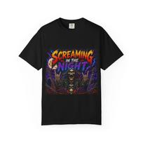Screaming in the Night T-shirt | Horror Skeleton Moon Graphic L