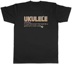 Ukulele Definition Funny Mens T-Shirt Guitar String Instrument Player Tee Gift L