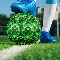 1pc Green Energy Warrior Size 5 Match Football, Training Soccer Ball, High-Elasticity and Soft, Anti-Slip and Wear-Resistant Material, Thickened and H Size 5
