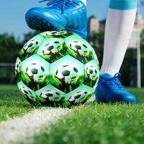 1pc Soccer Dreams Green Size 5 Match Football, Training Soccer Ball, High-Elasticity and Soft, Anti-Slip and Wear-Resistant Material, Thickened and Hi Size 5