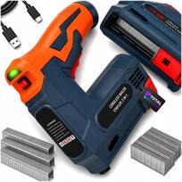 Battery-Powered Taker Stapler Upholstery Nailer 2-in-1 + Staples Nails