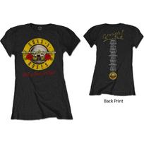 Guns N Roses Ladies Slim Fit TShirt Not In This Lifetime Tour Back Print OF S
