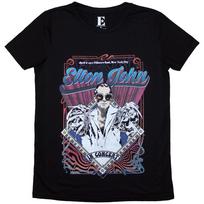 Elton John Ladies Slim Fit TShirt Psych Vintage OFFICIAL NEW S