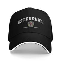 Austria Osterreich  Flag Eagle Sandwich Cap Men Women Popular Baseball Caps Coat of Arms Adjustable Sports All seasons Hat Adult Adjustable black