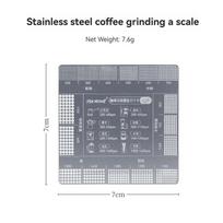 Stainless Steel Coffee Grinder Scale 16 Level Comparison Coffee Powder Thickness Comparison Scale Coffee Grind Reference Card