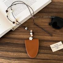 High Quality Anti-lost Pu Leather Magnetic Glasses Clip Pendant Star Long Necklace Beads Neck Hanging Sunglasses Lanyard WHITE&35cm ruda