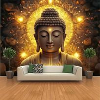 Auksinio Budos gobelenas sienai, Meditacijos Zen meno dekoras, Dvasinis aureolės fonas svetainei, miegamajam (as the picture,70x100cm28x39in)