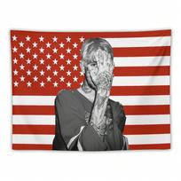 Lil Music Peep Character Wall Hanging, Rap Tapestry American Flag Tapestry Hanging Cloth Dormitory Room Decoration Wallpaper Ban 40CMX60CM