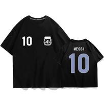 World Cup Argentina No. 10 cotton short-sleeved T-shirt men's summer youth loose half-sleeved top 150XXS