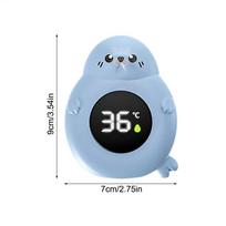 Baby bath thermometer Tub Temperature Monitor Hot Cold Water Resistant Temperature Warning Monitor Upgraded Sensor LED display mėlyna