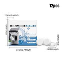 12pcs/box Home Ice Machine Cleaner Cleaning Tablets For Descaling Deodorizing Prolonging Ice Maker Lifespan Cleaning Washing A