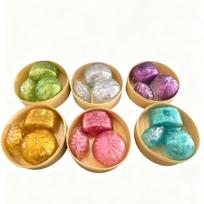 3 vnt. Koldūnų Squishy rinkinys: Maltos tekstūros lėtai atšokantis streso kamuoliukas su garintuvu, Estetiška Taba paslapčių dėžutė, Biuro palengvinimo žaislas beige