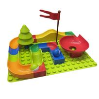 28PCS BIG Marble Race Run Maze Ball Track Building Blocks Funnel Slide Assemble Bricks With Baseplate Compatible Blocks Toy