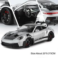 1:24 Scale 911 GT3 RS Miniature Sports Car Model Toys Alloy Diecast Doors Opened Pull Back Shock Absorption Simulation Supercars