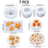 Halloween Thanksgiving Pumpkin Silicone Mold  DIY Jewelry Autumn Decor Includes Ghost Maple Leaf Themes for Seasonal Crafting
