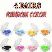 4/8 Pairs Waterproof Swimming & Sleep Earplugs, Ultra Soft Silicone Reusable for Noise Reduction, Comfortable for Travel