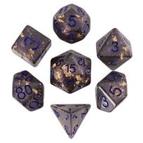 Cusdie Gold Foil DND Dice Set 7Pcs D&D Dice D4 D6 D8 D10 D% D12 D20 Polyhedral Game Dices for Role Playing Board Games pilka spalva