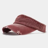 Pavasario ir vasaros džinsinės vienspalvės kepurės su snapeliu Reguliuojama apsauginė nuo saulės kepurė vyrams ir moterims 05 56-61cm wear raudona