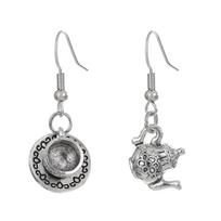 Fashion Ear Pendant Teeth Charms Cup Earrings For Birthday Gift Costume Teens WHITE