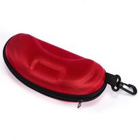 Portable Sunglasses Box Oxford Cloth Hard EVA Zippered Eyeglasses Case with Carabiner Glasses Protector Case Holder
