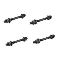 Dviračio galinės ašies ašis 145 mm Juodas Plienas 95 mm Sriegis Greito atleidimo svirtelei black